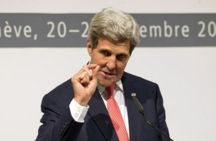 Kerry in Geneva 370 (photo credit: REUTERS/Carolyn Kaster/Pool)