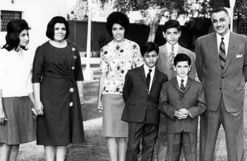Egyptian president Nasser and his family, 1963. (photo credit: Wikimedia commons/Nasser Bibalex Archive)