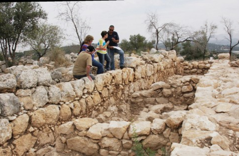 A view of what is left of King David’s palace. (photo credit: SHMUEL BAR-AM)