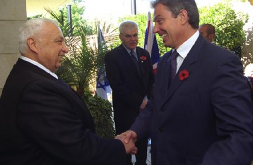 Ariel Sharon and former British prime minister Tony Blair.