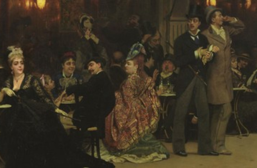 Ilya Repin's 'A Parisian Café' depicts bohemian life in 19th-century Paris (photo credit: courtesy)
