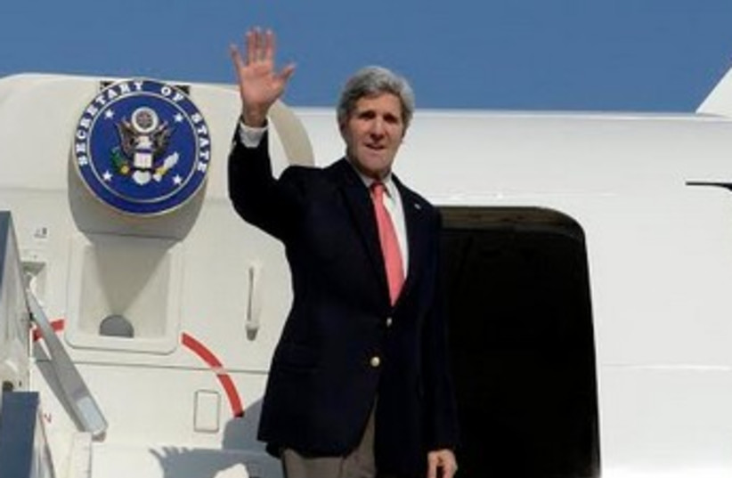 John Kerry departs Israel January 6 2013 (photo credit: MATTY STERN/U.S.EMBASSY TEL AVIV)