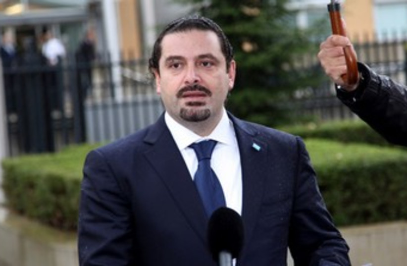 Saad Hariri in Hague Jan 16 2014 (photo credit: REUTERS)