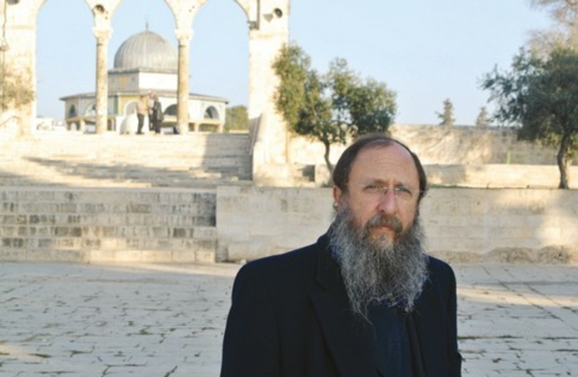 RABBI CHAIM RICHMAN, international director of the Temple Institute in Jerusalem, gives tours of the Temple Mount to visiting foreign dignitaries. (photo credit: SETH J. FRANTZMAN)