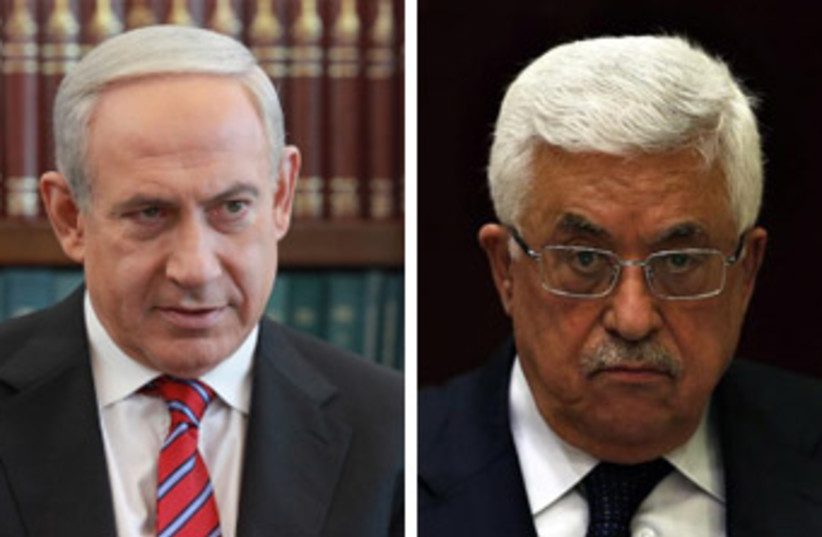 Netanyahu and Abbas (photo credit: REUTERS)