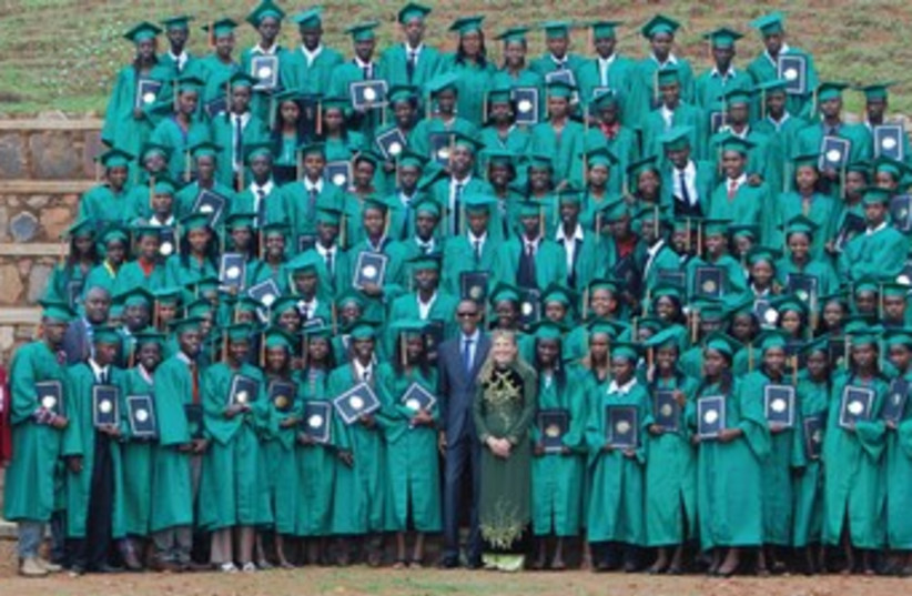 A graduation photo from the class of the Agahozo-Shalom Youth Village. (photo credit: COURTESY AGAHOZO-SHALOM YOUTH VILLAGE)