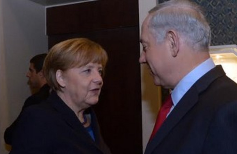 German Chancellor Angela Merkel meets with Prime Minister Binyamin Netanyahu (photo credit: GPO)