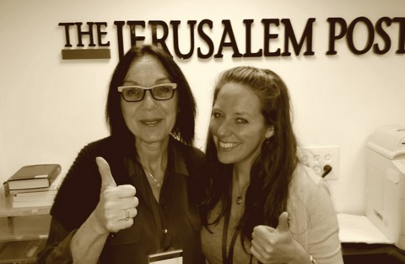 Editors Marion Fischel (left) and Laura Kelly at ‘The Jerusalem Post’ offices. (photo credit: MARC ISRAEL SELLEM)