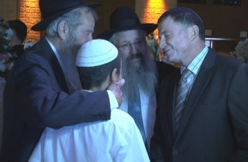 Knesset Speaker Yuli Edelstein and Rabbi Sholom Duchman
