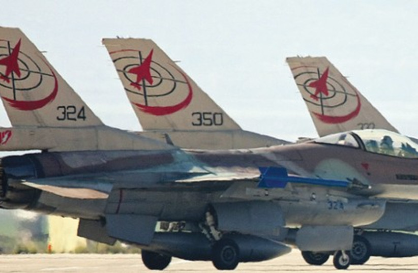 ISRAEL AIR FORCE F16c’s (photo credit: IDF SPOKESMAN'S OFFICE)
