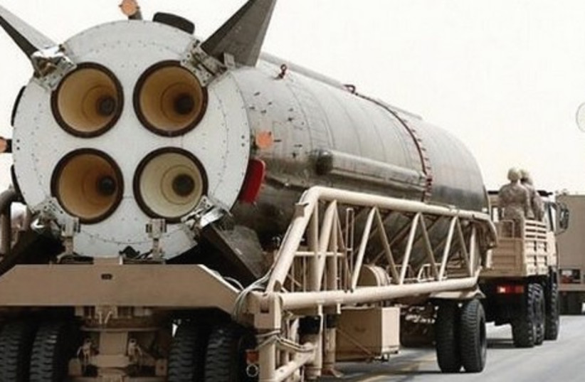 SAUDI ARABIA displays Chinese-made DF3 ballistic missiles  (photo credit: Courtesy)