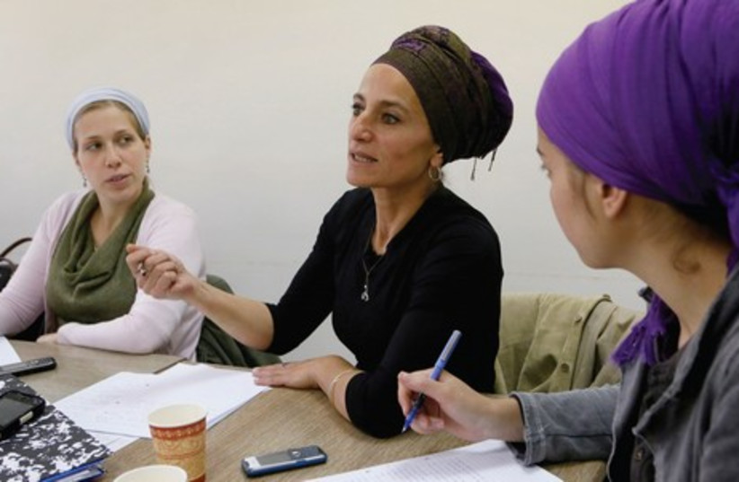 Orthodox women attend a course for kashrut supervisors at the Emunah College for Jewish Women’s Studies in Jerusalem last year. (photo credit: MIRIAM ALSTER / FLASH 90)