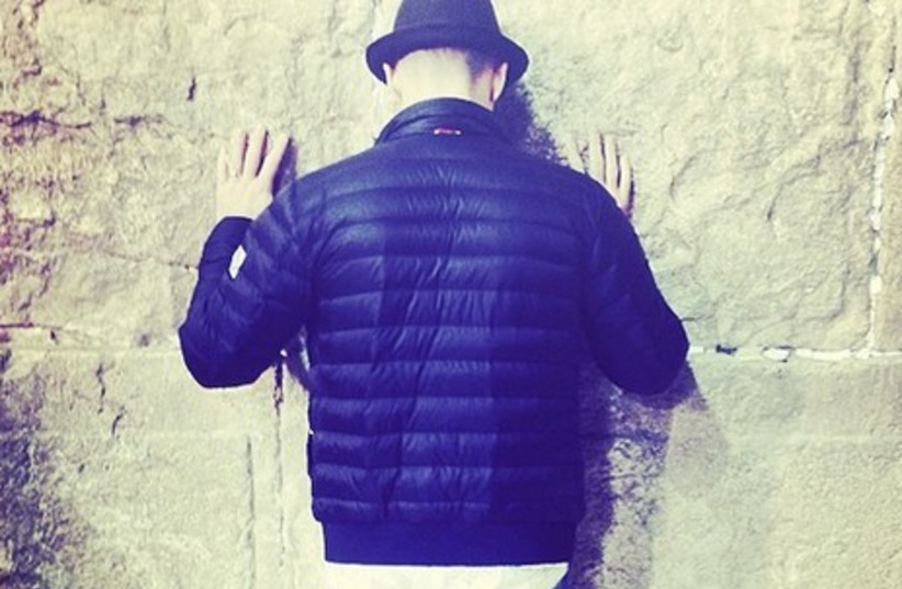 Justin Timberlake at the Western Wall (photo credit: INSTAGRAM)