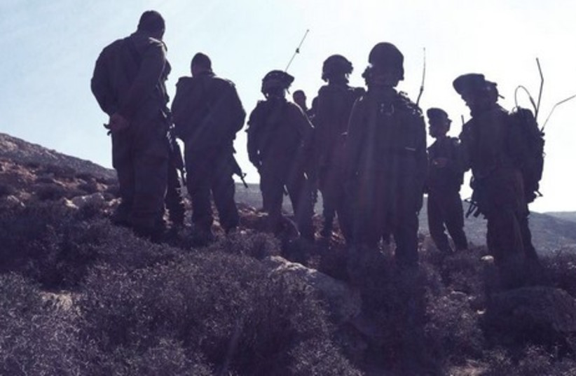 IDF soldiers near Jerusalem. (photo credit: IDF SPOKESMAN'S OFFICE)
