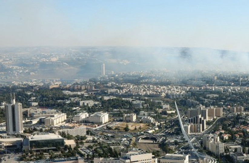 It is too early for KKL-JNF to start planning how to regenerate the Jerusalem Forest after last week’s fire (photo credit: MARC ISRAEL SELLEM/THE JERUSALEM POST)