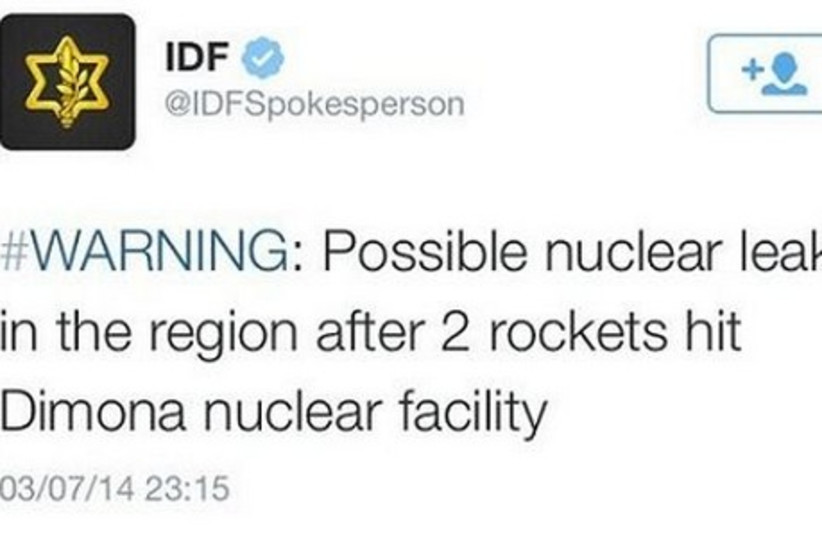 The tweet posted on the IDF's official English-language twitter account after being hacked. (photo credit: screenshot)