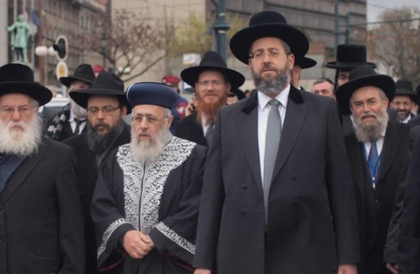 Chief rabbis in Budapest (photo credit: SAM SOKOL)