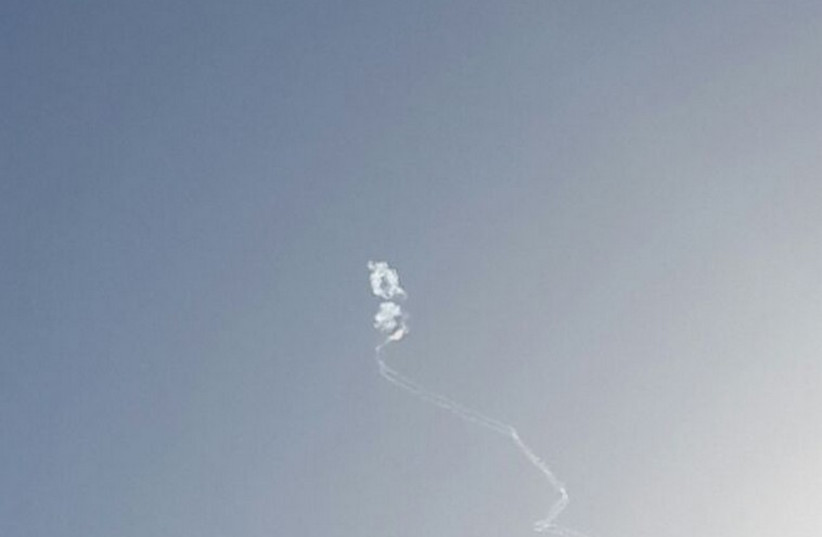 Iron Dome intercepts rockets over the Jerusalem area, July 10, 2014. (photo credit: MARC ISRAEL SELLEM/THE JERUSALEM POST)