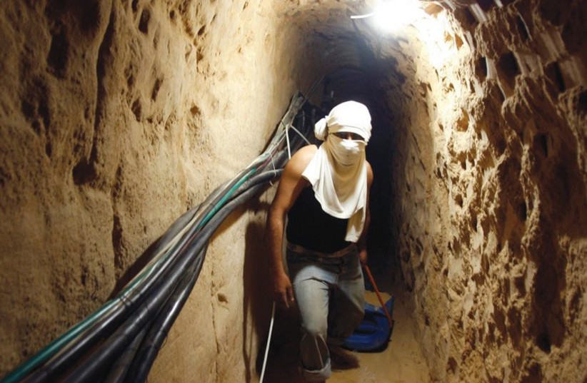 A Palestinian tunnel in Gaza.  (photo credit: REUTERS)