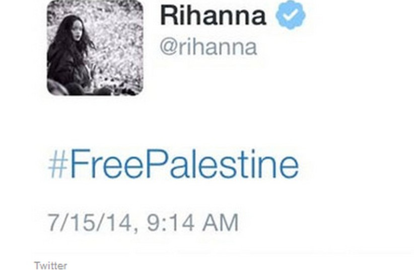 Rihanna's controversial tweet (photo credit: screenshot)