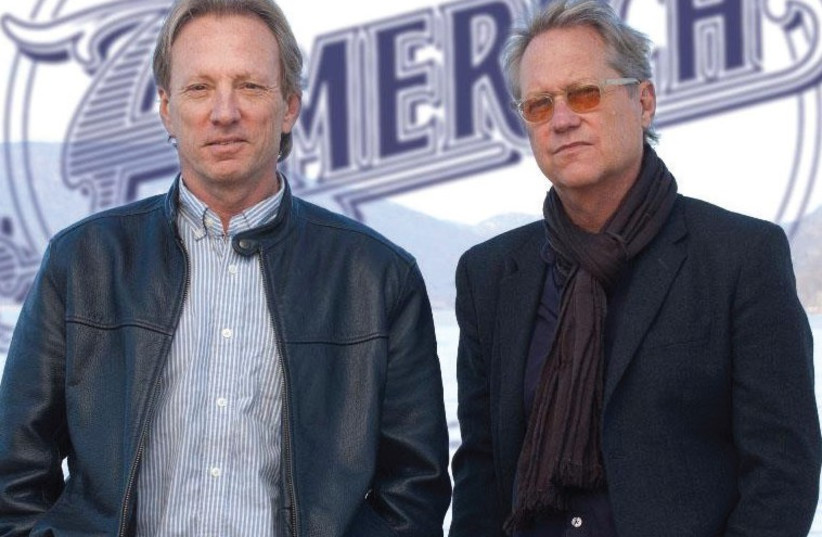 GERRY BECKLEY (right) and Dewey Bunnell of the hit band America. (photo credit: FACEBOOK)