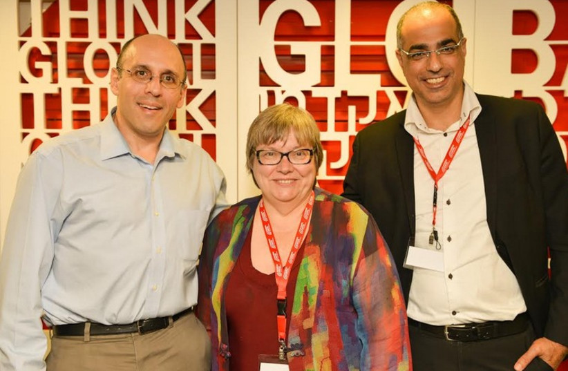  Prof. Moshe Cohen-Eliya, Prof. Patricia Kuszler, Prof. Paul Shiff Berman (photo credit: LOUISE GREEN)