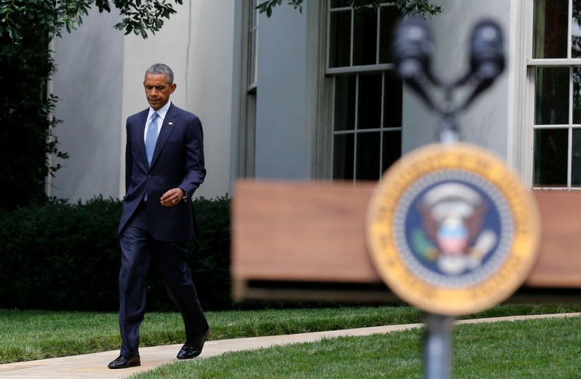U.S. President Barack Obama speaks about Ukraine at the White House in Washington, July 21, 2014 (photo credit: REUTERS)