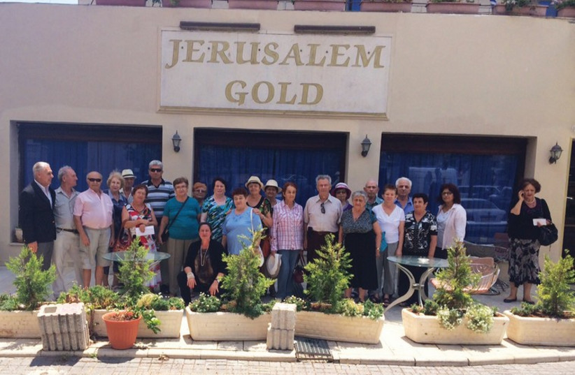 Holocaust survivors from Sderot visit the capital on a trip organized by Earl G. Cox, yesterday. (photo credit: Courtesy)