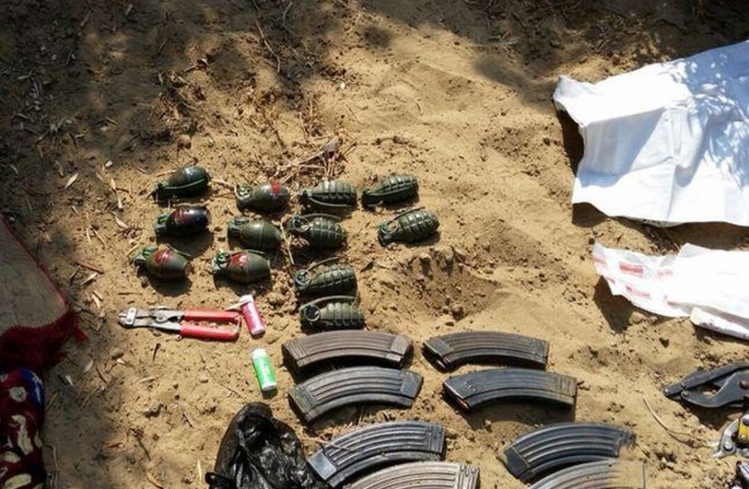 Weapons found in a Gazan tunnel July 24 (photo credit: IDF)