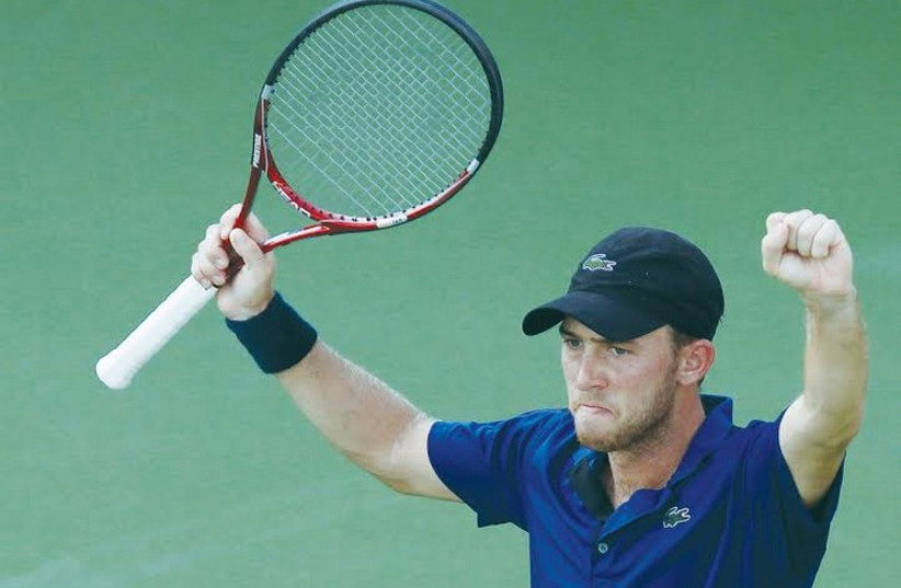 Dudi Sela faced John Isner in the final of the Atlanta Open late Sunday night, the Israeli’s first ATP Tour final since 2008 (photo credit: REUTERS)