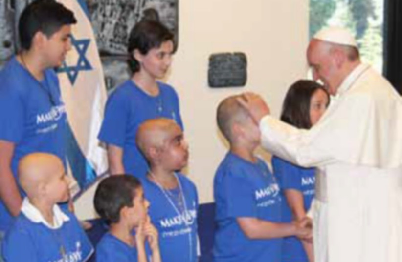 The Pope with Make-a-Wish  (photo credit: Courtesy)