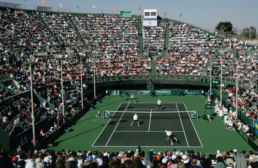 The Ramat Hasharon center court will likely have to wait at least one more year until it finally hosts an ATP Tour event for the first time since 1996, with the ATP to announce today if the tournament scheduled for next month will be canceled due to the security situation in Israel. (photo credit: REUTERS)