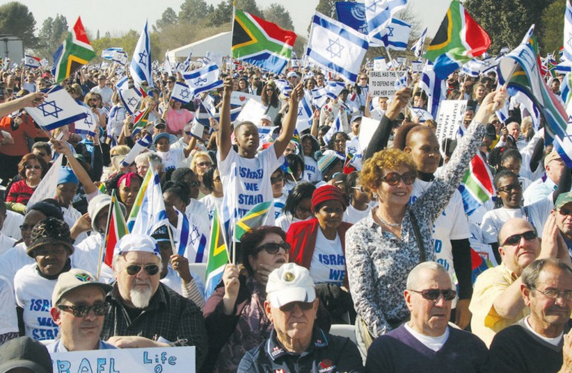 South Africans show their support for Israel. (photo credit: Courtesy)