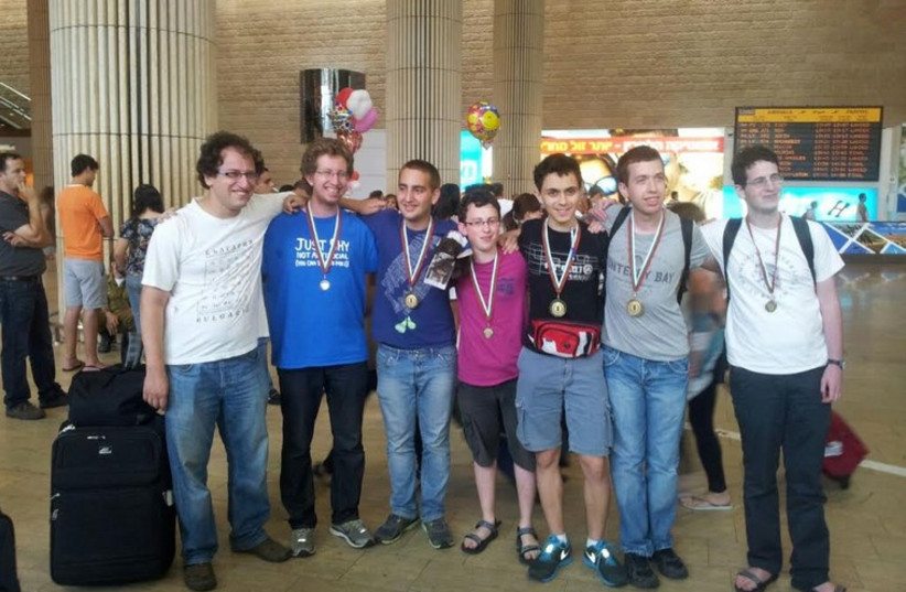 The  team, Israeli mathematics winners of the International Mathematics Competition. (photo credit: Courtesy)