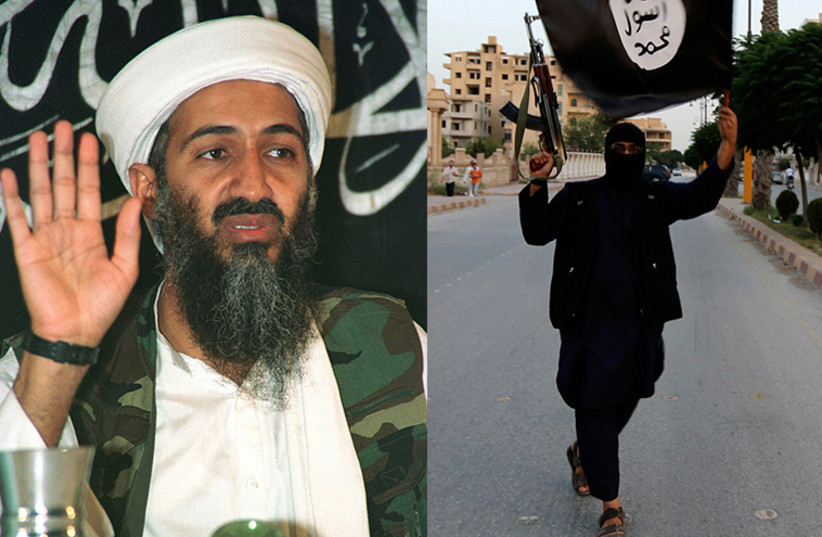 Osama bin Laden vs. ISIS (photo credit: REUTERS)