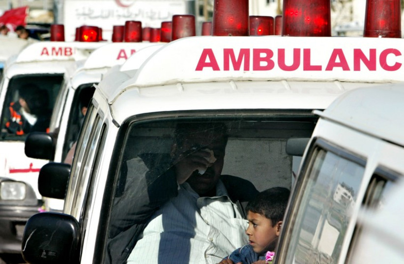 Ambulance in Gaza (photo credit: REUTERS)