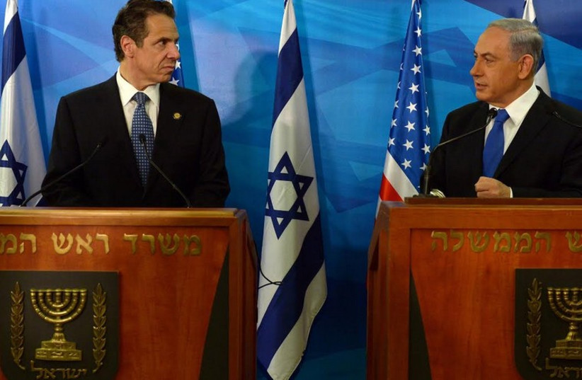 PM Binyamin Netanyahu and New York Gov. Andrew Cuomo. (photo credit: HAIM ZACH/GPO)