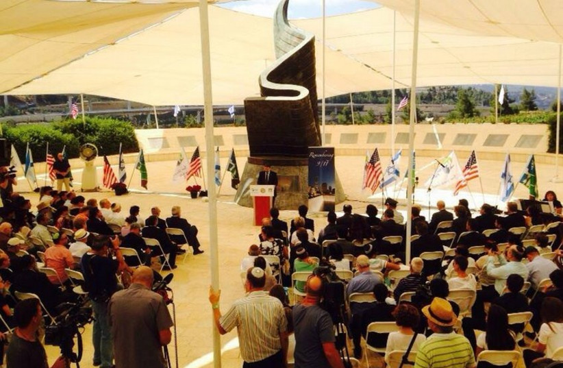 US ambassador Dan Shapiro speaking at the September 11 memorial in Jerusalem. (photo credit: KKL-JNF)