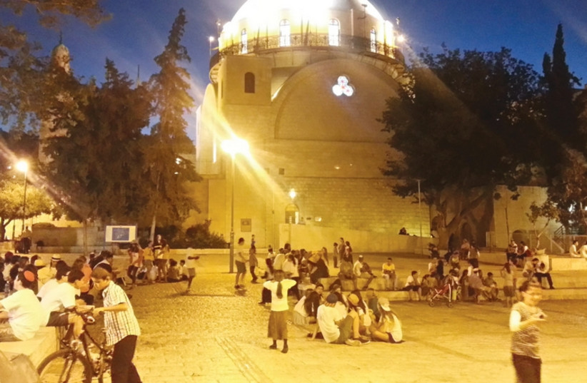 The Hurva Synagogue, in the main square of the Old City’s Jewish Quarter, is the focal point of a historical slihot tour. (photo credit: MEITAL SHARABI)