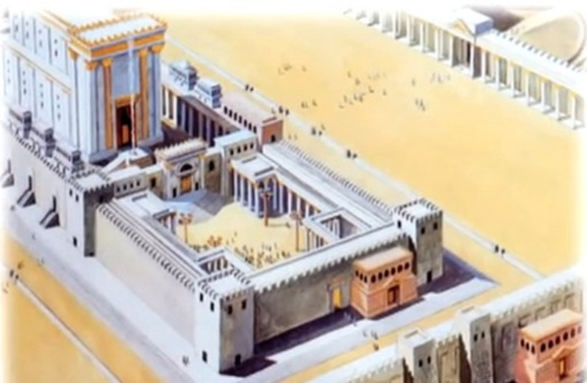 A computer-generated rendition of the Third Temple (photo credit: YOUTUBE SCREENSHOT)