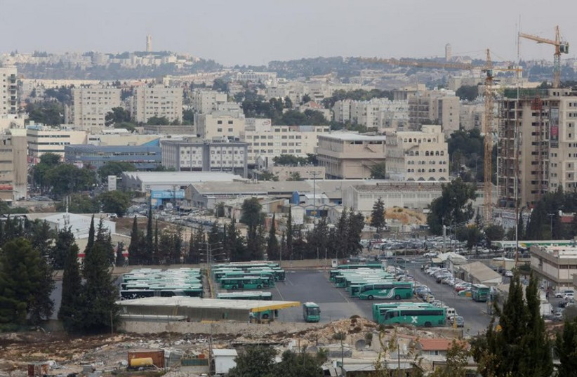 A view of Jerusalm is seen from the disputed Givat Hamatos neighborhood (photo credit: MARC ISRAEL SELLEM)