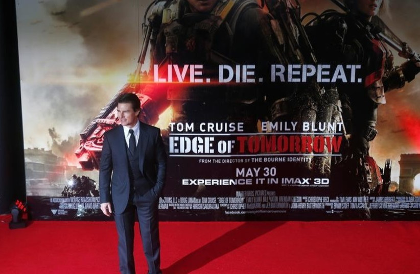 Tom Cruise at Edge of Tomorrow premiere (photo credit: REUTERS)