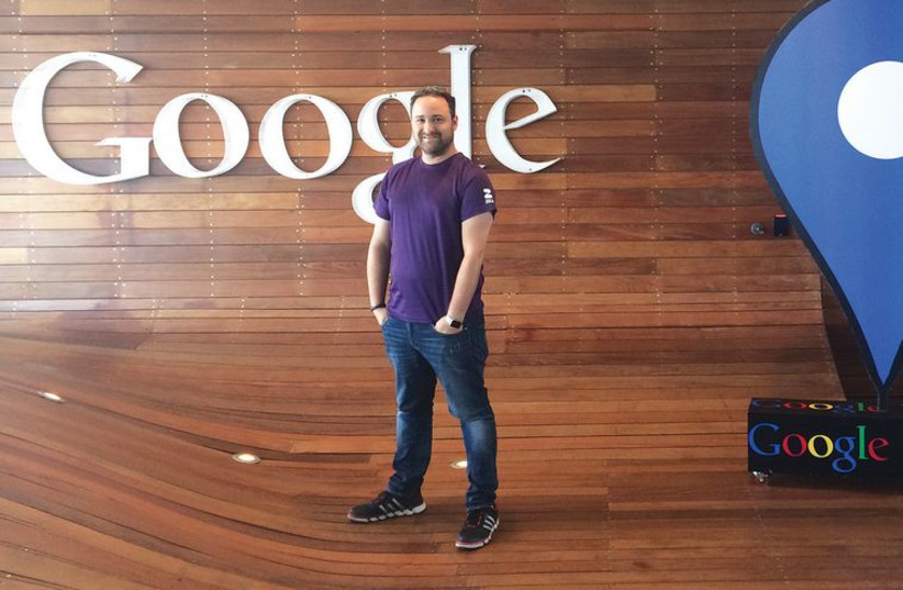 Hillel Fuld at Google headquarters in Tel Aviv. (photo credit: HILLEL FULD)