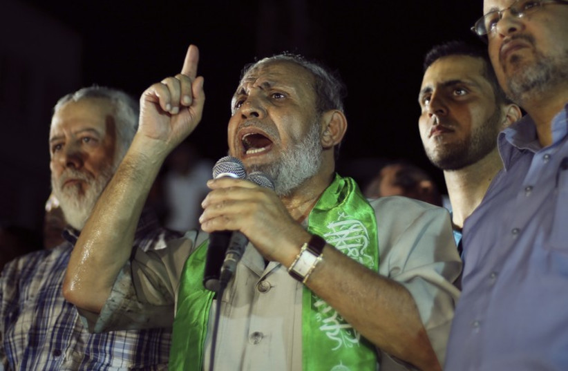 Hamas official Mahmoud Zahar (photo credit: REUTERS)