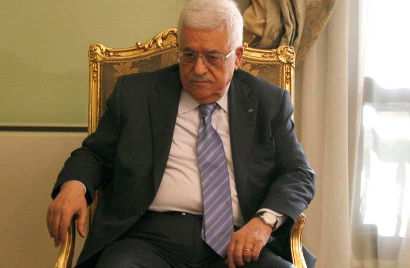 Palestinian Authority President Mahmoud Abbas in Cairo, October 11 (photo credit: REUTERS)