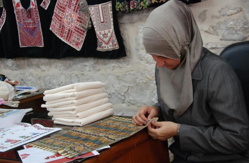 Palestinian women sew their way to independence. (photo credit: THE MEDIA LINE/DUDI SAAD)