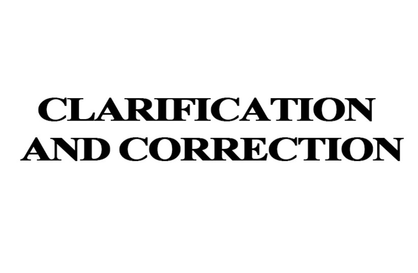 CLARIFICATION AND CORRECTION‏ (photo credit: JPOST STAFF)