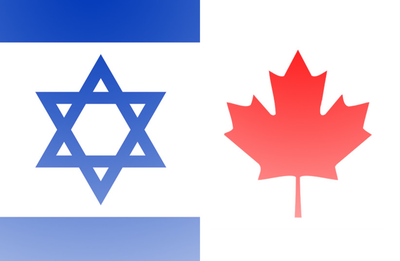 Israel Canada flags (photo credit: JPOST STAFF)