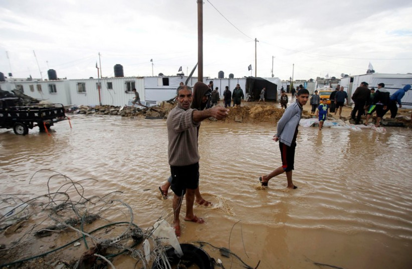 Flooding in Gaza over the weekend. (photo credit: REUTERS)