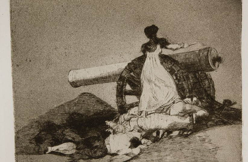 'WHAT COURAGE!' by Francisco de Goya (photo credit: ISRAEL MUSEUM)